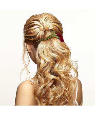 OIIKI Tulip Flower Hair Claw Clips with Pearl 2pcs - Large Red Tulip Metal Claw Clip for Thick Thin Hair - Fashion Grips Jaw Accessories - Buy Online on GoSupps.com