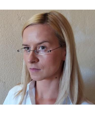 Ultra Light Rimless Reading Glasses - Black - +1.5 Diopters for Comfortable Vision | International Shipping - Buy Online on GoSupps.com