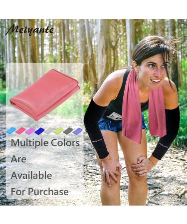 Rose Pink Cooling Towel for Neck & Face - 15.7 x 43.3 inches | Quick Dry Sweat Towel for Hot Weather, Gym, Fitness, Camping & Yoga - Buy Online on GoSupps.com