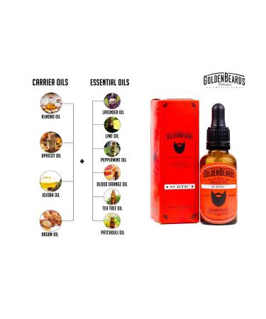 Premium Organic Beard Growth Oil - SURTIC 30ml - Best Beard Oil for Sensitive Skin - Organic Beard Oil for Men - Premium Beard Care - Buy Online on GoSupps.com