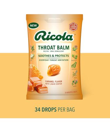 Chloraseptic Max Strength Wild Berries Sore Throat Spray 4 fl oz & Ricola Caramel Throat Drops with Liquid Center 34 Count - Buy Online on GoSupps.com