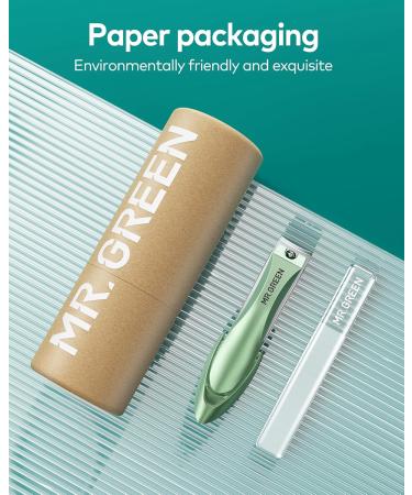 MR.GREEN Nail Clippers with Nail File Anti Splash Nail Clipper Set for Thick Nails Medical Grade Stainless Steel Professional Nail Cutter Sharp and Durable fingernail Clipper for Men and Women(Green) - Buy Online on GoSupps.com