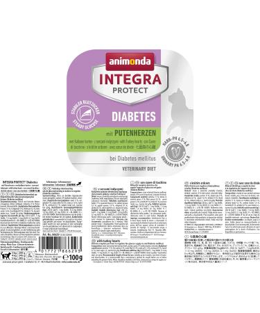 Animonda Integra Protect Diabetes Cat Food - Turkey Hearts 16 x 100g - Specialized Diet for Feline Diabetes Management - Buy Online on GoSupps.com