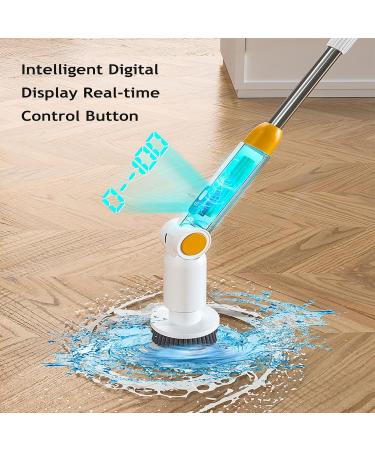 Electric Spin Scrubber Shower Scrubber Cordless with 8 Replacement Head IPX7 Waterproof Electric Scrubber for Cleaning with 2 Speeds 90-180 Clean Gaps for Tub Tile Floor - Buy Online on GoSupps.com