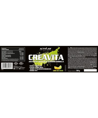 Activlab Creavita 300g - Lemon Lime Creatine Powder | 30 Portions | Enhance Fuel & Performance | Lab Tested Bodybuilding Supplement - Buy Online on GoSupps.com