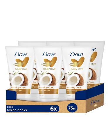 Dove Nourishing Secrets Coconut Oil & Almond Milk Hand Cream for Dry Skin 6x75ml