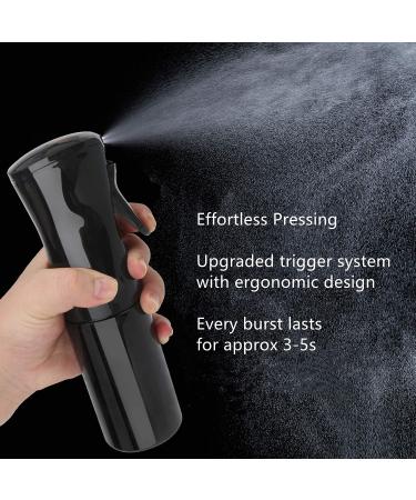 200ml Refillable Hair Spray Bottle - Ultra-Fine Continuous Mist for Salon Gardening & Skin Care (Black) - Buy Online on GoSupps.com