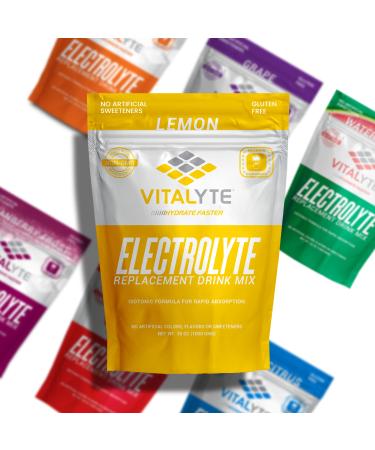 Electrolytes Powder - Isotonic Drink Mix for Energy Boost & Recovery - Hydration Powder to Boost Endurance & Reduce Fatigue with Electrolyte Supplement | Electrolytes Powder Packets - No Maltodextrin Lemon 2.18 Pound (Pack of 1)