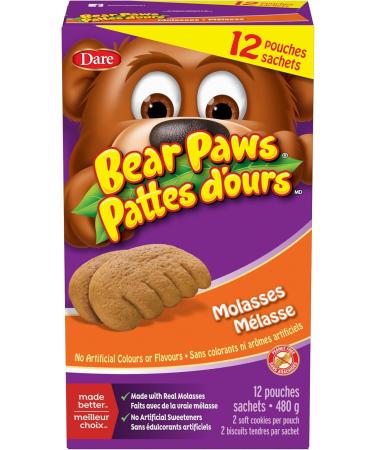 Bear Paws Molasses Cookies - Soft Cookie Snack Packs School Snacks Made With Real Molasses Peanut Free Family Pack 480g 12 Pouches Molasses 480g (12 Pouches) - Buy Online on GoSupps.com