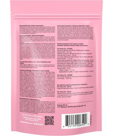 Flat Tummy Tea (2-Week 2-Tea Program) - Detox Tea - Herbal Tea ft. Senna Lemon Balm Green Tea Extract Dandelion Root - Occasional Bloating Relief Women - Buy Online on GoSupps.com