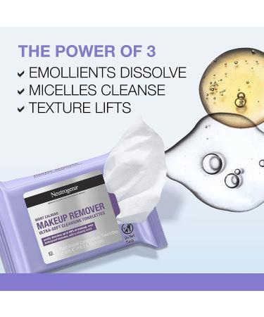 Neutrogena Night Calming Makeup Remover Wipes - 25 ct - Buy Online on GoSupps.com