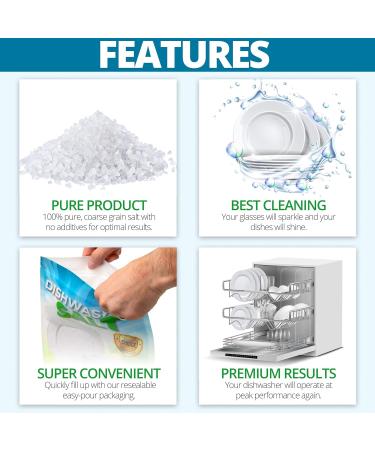 GABZ 10kg Pure Granular Dishwasher Salt: | Essential for Spotless Dishes | Prevents Limescale Build-Up | Compatible with All Dishwasher Brands (1) - Buy Online on GoSupps.com