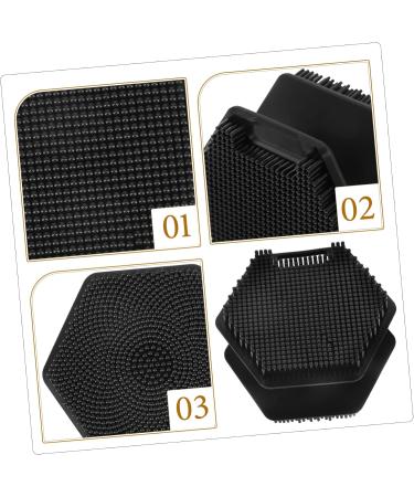 HAPINARY Face Brush Face Scrub Silicone Facial Scrubber Silicone Facial Cleansing Brush Facial Cleansing Brush Exfoliator Face Wash Brush Silica Gel Double Sided Makeup Brush 6.50X6.50X4.00CM Black - Buy Online on GoSupps.com