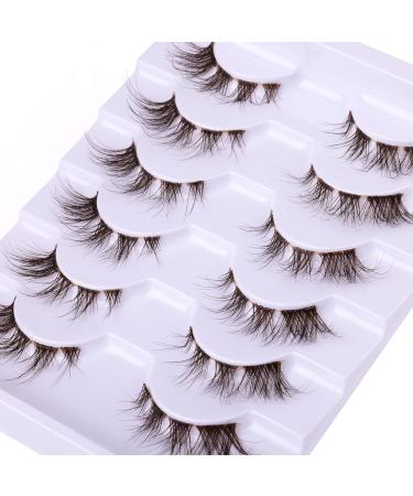 Natural Look Anime Eyelashes - Brown Wispy False Eyelashes for Manga Lashes - Clear Band Cluster Lashes - DIY Individual Fake Eyelashes - Natural Lashes Pack - Buy Online on GoSupps.com