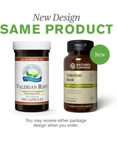 Nature's Sunshine Valerian Root 100 Capsules - Natural Sleep Aid - Buy Online on GoSupps.com