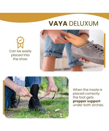 Vaya Deluxum Orthopedic Insoles for Flat Feet & Fallen Arches - Size 46 Ideal for Supination & Heel Support - Buy Online on GoSupps.com