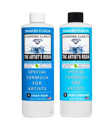 Epoxy Resin Art Resin Crystal Clear Formula - The Artist's Resin for Coating  Casting  Resin Art  Geodes  River Tables  Resin Jewelry- Non-Toxic (32 Oz Kit)