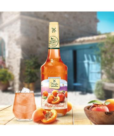 Moulin de Valdonne Apricot Peach Syrup for Refreshing Drinks Cocktails with or without Alcohol No Artificial Flavouring No Colouring 70 cl Bottle - Buy Online on GoSupps.com