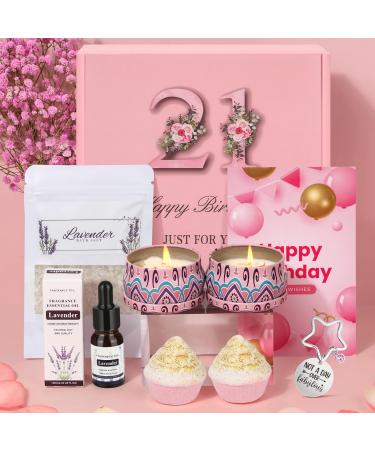 21st Birthday Gifts for Her Pamper Birthday Gifts Sets Hamper for Her Friend Sister Girlfriend Women Self Care Relaxation Spa Relax Bath Gift Birthday Presents for Her