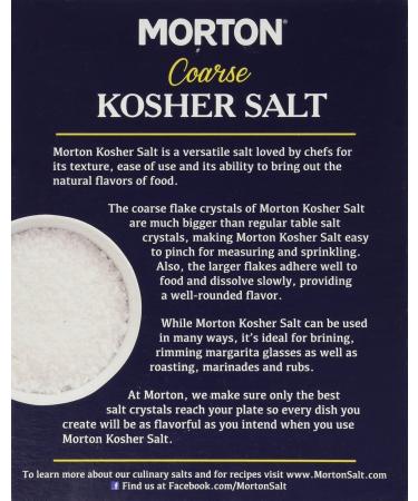 Morton Salt Kosher Salt 3 lbs - Pack of 2 | Premium Quality Salt - Buy Online on GoSupps.com