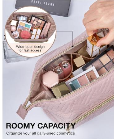 BAGSMART Travel Makeup Bag Organizer Case for Women - Pink - Buy Online on GoSupps.com