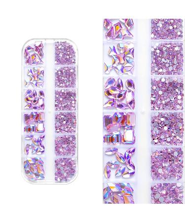 WOKOTO Pink and Rose AB Nail Rhinestones Set - Flat Back Crystal Kit for Nails, Face, and Crafts - Buy Online on GoSupps.com