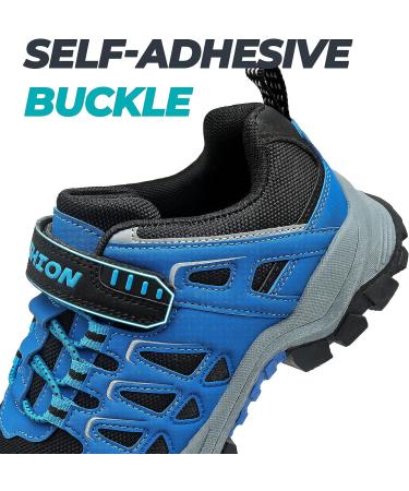 Boys No-Tie Slip On Hiking Shoes - Size 1.5 Little Kid Blue/Black 8129 - Buy Online on GoSupps.com