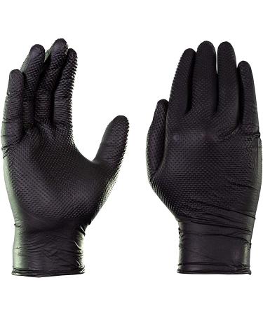 GLOVEWORKS HD Black Nitrile Industrial Disposable Gloves  6 Mil  Latex & Powder-Free  Food-Safe  Raised Diamond Texture X-Large (Pack of 100) Box of 100 - Buy Online on GoSupps.com