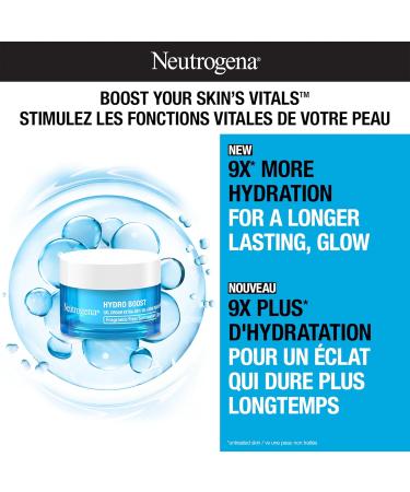 Neutrogena Fragrance Free Hydro Boost Gel Cream for Extra Dry Skin Hyaluronic Acid Face Moisturizer for Extra-Dry Skin Sensitive & Acne-Prone Skin Provides Long Lasting Hydration Non-Comedogenic 50ml Cream New - Buy Online on GoSupps.com