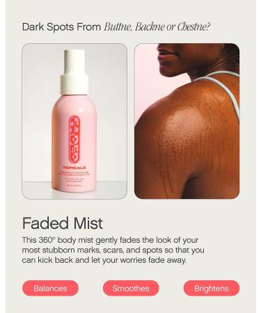 Topicals Faded Skin Serum Mist | Brightening & Clearing Uneven Skin Tone with Tranexamic Acid & Niacinamide (3.4 Fl Oz) - Shop Internationally - Buy Online on GoSupps.com