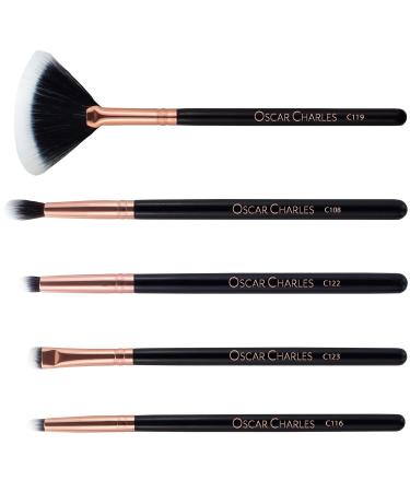 Oscar Charles Professional Radiance Makeup Brush Set with Beauty Sponge & Holder - Rose Gold | International Shipping Available - Buy Online on GoSupps.com