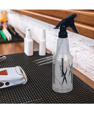 Invero Set of 2 Water Mist Spray Empty Bottle 500ml - Leak Proof Reusable Durable Trigger Sprayer - Ideal Hairdressing Tool for Salons Barbers or Home Hair Cutting - Buy Online on GoSupps.com