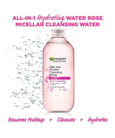 Buy Garnier SkinActive Rose Micellar Cleansing Water 13.5 fl oz - Gentle Cleanser with Rose Water & Glycerin - Buy Online on GoSupps.com
