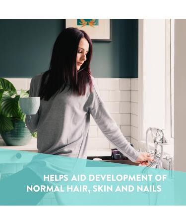 TEA+ Beauty Tea: Hair Skin Nails | Selenium, Biotin, Vitamin C | Apple Blackcurrant | 14 Bags - Buy Online on GoSupps.com