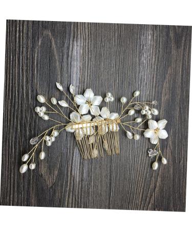 Angoily Wedding Hair Accessories Bridal Hair Comb Flower Hair Comb Bridal Hair Accessories Jeweled Hair Combs Veil Hair Comb Wedding Hairpieces Tiara Rhinestone Bride Pearl - Buy Online on GoSupps.com