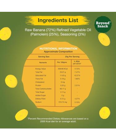 Beyond Sn ck Natural Kerala Banana Chips Healthy and Delicious Snacks No Hand Touch Original Style Salted 600gms Salted 600g Pack of 1 - Buy Online on GoSupps.com