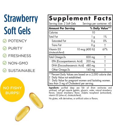 Nordic Naturals Prenatal DHA Strawberry - 90 Soft Gels for Healthy Pregnancy - Buy Online on GoSupps.com