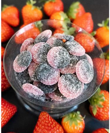 PANDY Candy Strawberry Liquorice 14x50g Bag - Low Sugar, 80 Calories, Bursting Strawberry Flavour Gummies - Buy Online on GoSupps.com