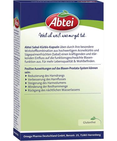 Abbey Sabal-K rbis Capsules - Strengthen Male Urinary Health & Support Bladder & Prostate - 54 Capsules (1 Pack) - Buy Online on GoSupps.com