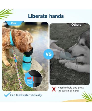 Pecute 850ml Dog Drinking Bottle - Portable Silicone Water Bottle with Foldable Bowl | Ideal for On-the-Go Pets - Buy Online on GoSupps.com