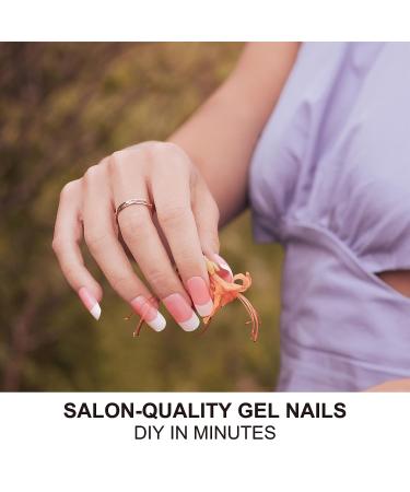 DANNI & TONI Semi Cured Gel Nail Strips - Nude French Tips | Long Lasting Stick-on Wraps (28 Stickers) - Buy Online on GoSupps.com
