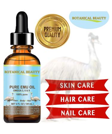 Botanical Beauty PURE EMU OIL 100% Natural Unrefined for Face Skin Body Hands Feet Nails Hair Lip Care 2 Fl Oz - 60 ml - Buy Online on GoSupps.com