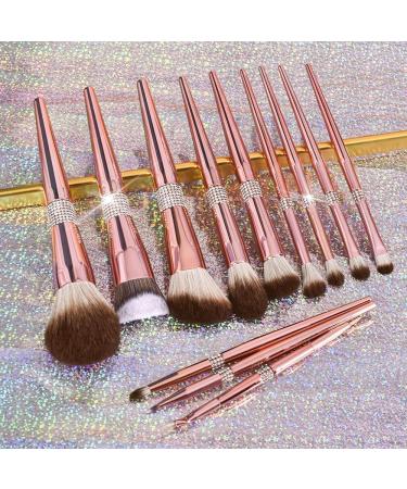 Rose Gold Snow Fox Makeup Brush Set | 12 Soft Eye Shadow Brushes | 20cm | Perfect for Flawless Makeup Application - Buy Online on GoSupps.com