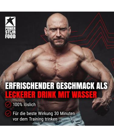 Powerstar Arginine 500g - High Dose Vegan L-Arginine Powder | IFS Certified German Quality | 100% Sugar-Free Nutrient Supply with Cranberry - Buy Online on GoSupps.com