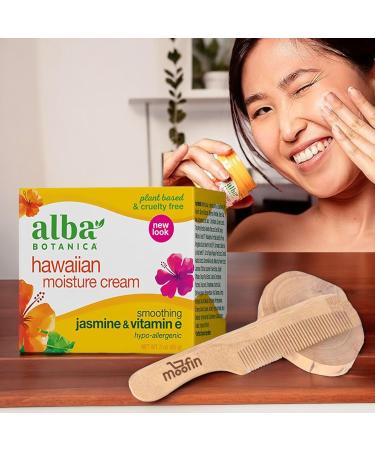 Hawaiian Face Moisture Cream 3 Oz - Deep Hydrating Plant-Based Moisturizer with Jasmine Vitamin E Aloe & Papaya - Hypoallergenic Bundle Pack of 2 with Hair Tie - Buy Online on GoSupps.com