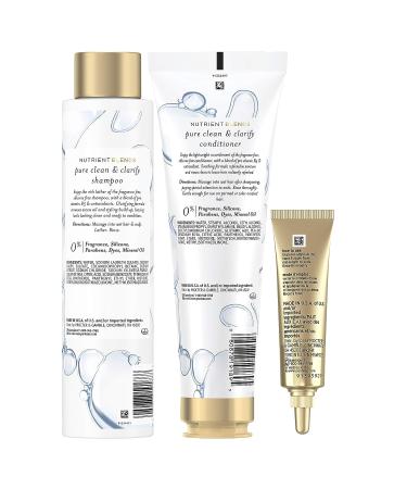 Pantene Pure Clean & Clarify Shampoo and Conditioner Set with Hair Mask | Silicone-Free Nutrient Blends | Transparent Clean & Clarify Bundle - Buy Online on GoSupps.com