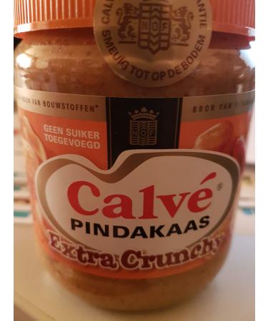 Dutch Peanut Butter with Crunchy Peanut | Calvé | Extra Crispy Peanut Butter Pot | Total Weight 350g