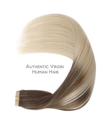Buy If-alife Real Hair Tape Extensions - 20pcs 50g 22 Inch Sand Brown to Platinum Blonde | Invisible Skin Weft Remy Silky Straight Hair Extensions - Buy Online on GoSupps.com