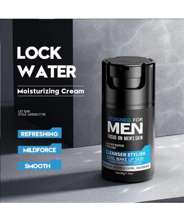 Men's Anti-Aging Face Moisturizer with Hyaluronic Acid | Hydrating Non-Greasy Formula for Firming & Shrinking Pores - 1.76 oz - Buy Online on GoSupps.com