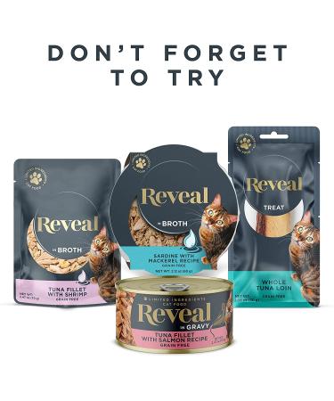 Reveal Natural Wet Cat Food 12 Pack - Limited Ingredient Grain Free Canned Cat Food in Broth - Fish Variety, 2.47 oz Cans (12 Pack) - Buy Online on GoSupps.com